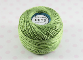 Пряжа Ирис 100% хлопок 10г 82м №0613 св-оливковый