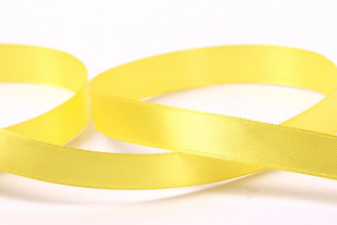 Лента атласная 12 мм ( 1/2 ") "Gamma" №117 бл.желтый 33 метра